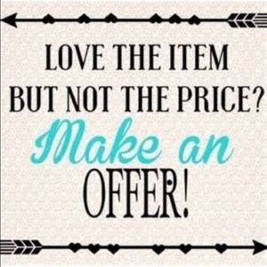 All reasonable offers are welcome.